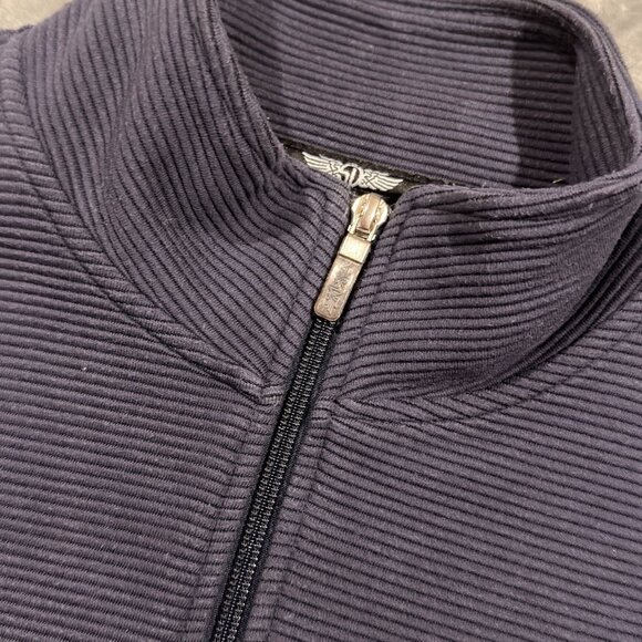 Straight Down 123rd U.S. Open LACC Golf Full-Zip Jacket Medium Navy Ribbed – Y2K - Picture 4 of 6